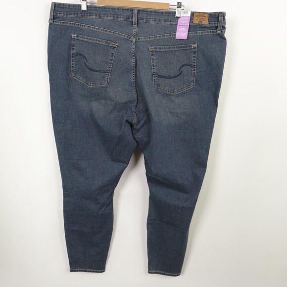 NWT Levi Strauss Simply Stretch Distressed Mid Rise Super Skinny size 26S - Picture 6 of 10